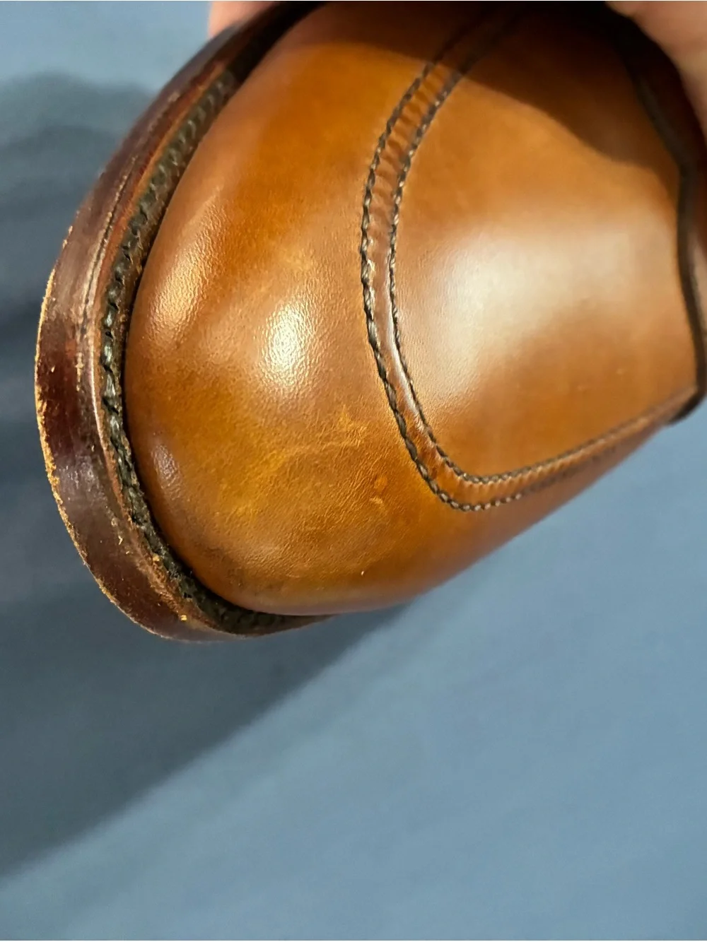 Allen Edmonds Cognac Leather Penny Loafers 10 1/2”